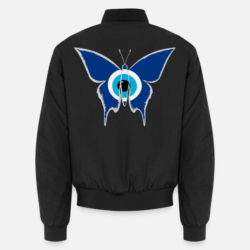 Papillon Nazar blanc - Bomber unisexe - noir