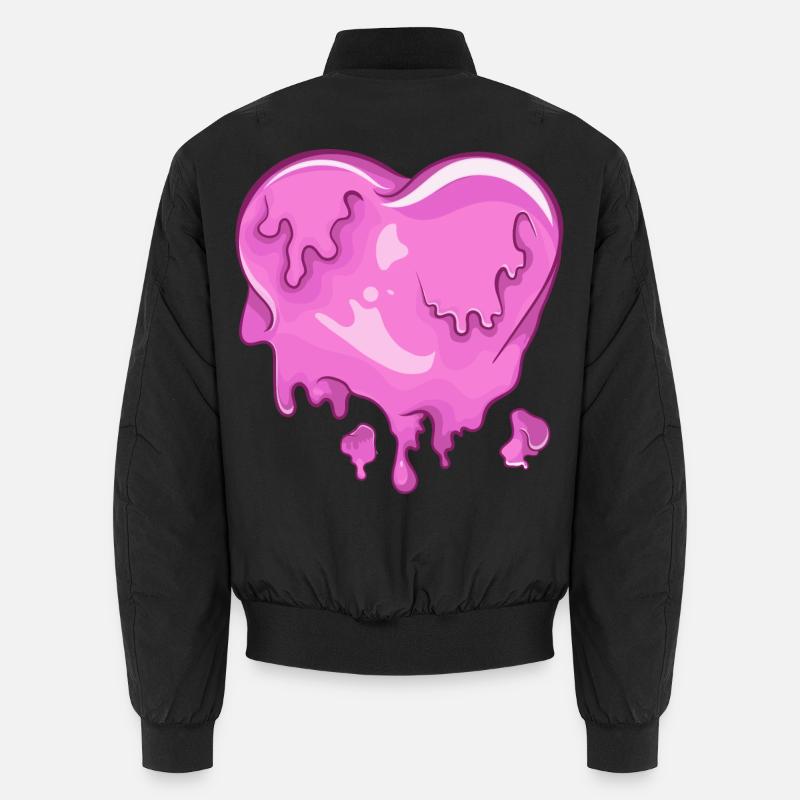 geschmolzenes Herz Unisex Bomberjacke