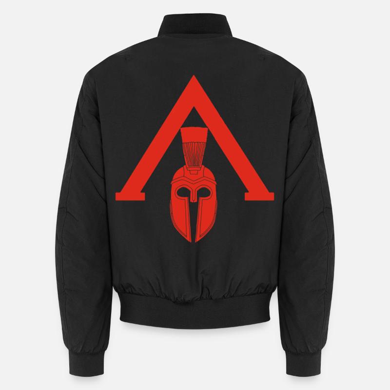 Red Spartan symbol Unisex Bomber Jacket