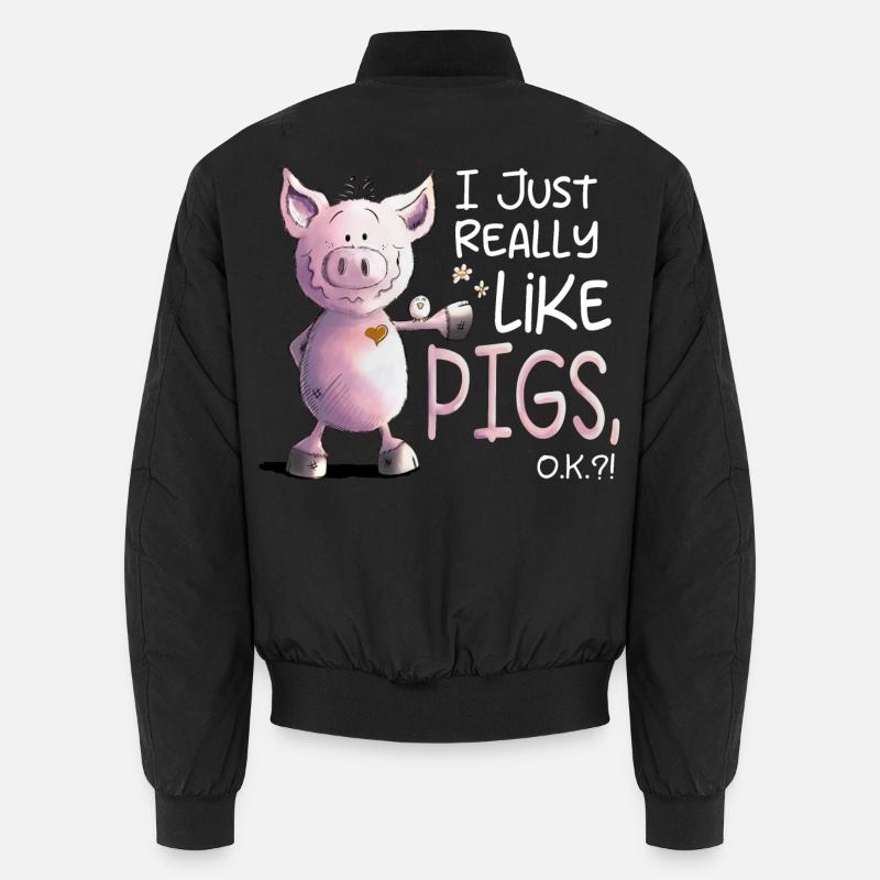 J’aime vraiment les cochons cochon Bomber unisexe