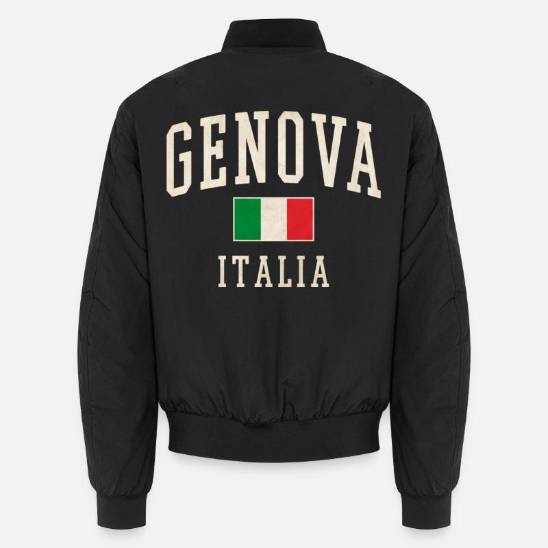 Genoa Italy - Unisex Bomber Jacket - black