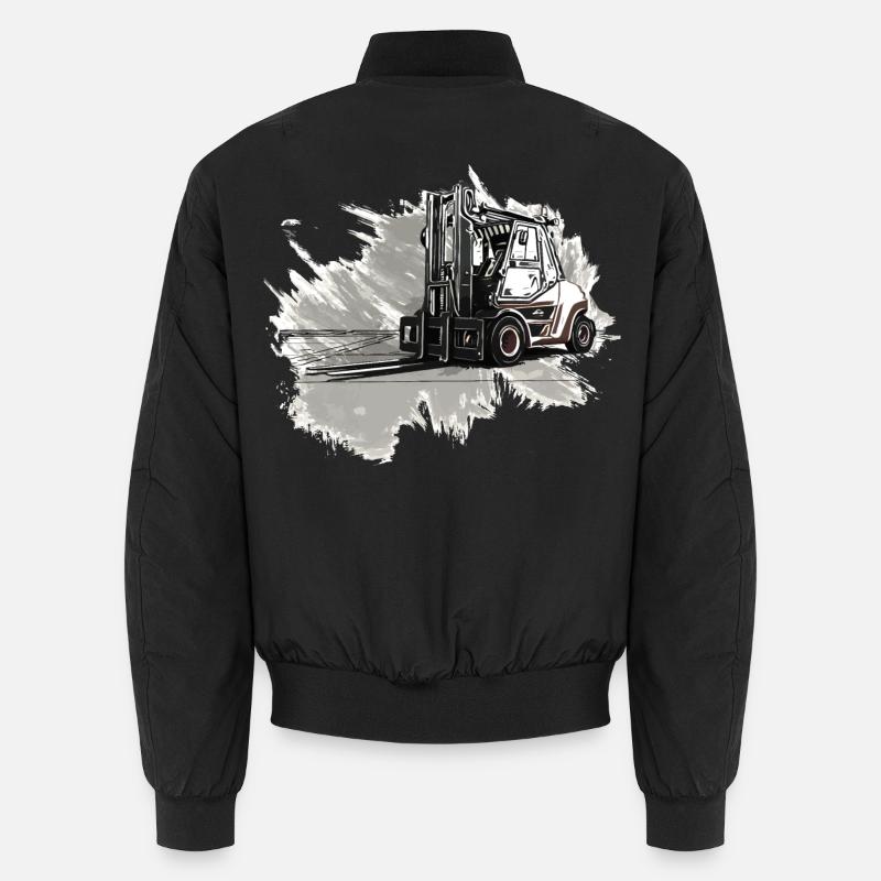 Gabelstapler - Unisex Bomberjacke - Schwarz