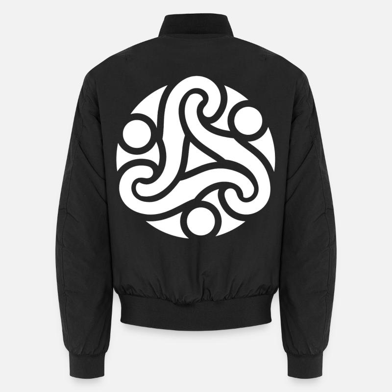 Keltisches Schutzsymbol (weiß) - Unisex Bomberjacke - Schwarz