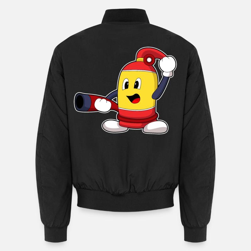 Firefighter Fire Hose Fire Brigade - Unisex Bomber Jacket - black