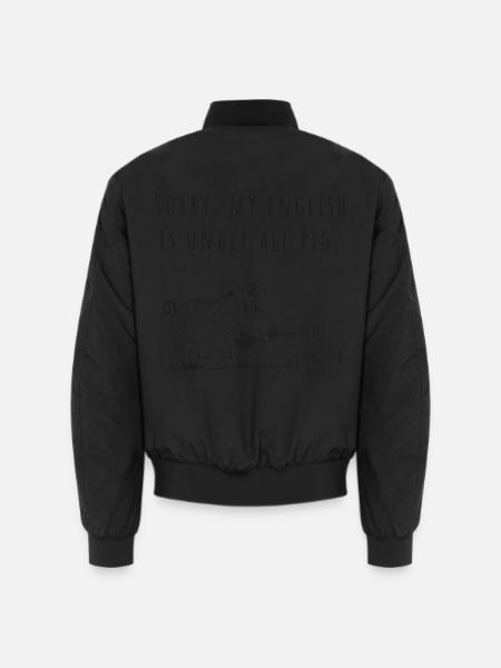 My English is under all Pig! - Unisex Bomberjacke - Schwarz