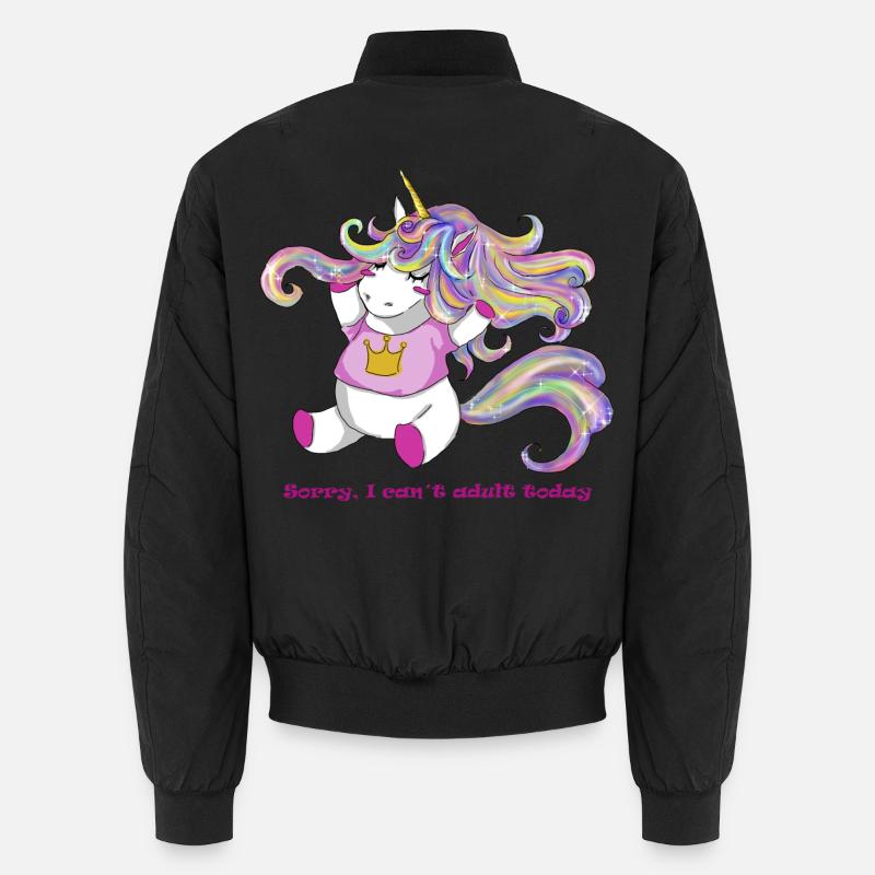 Einhorn - Unisex Bomberjacke - Schwarz