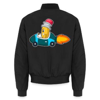 Bleistift Auto - Unisex Bomberjacke - Schwarz - Hinten - AI Model Male 185 light (185cm)