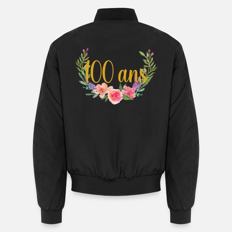Anniversaire fleurs 100 ans Bomber unisexe