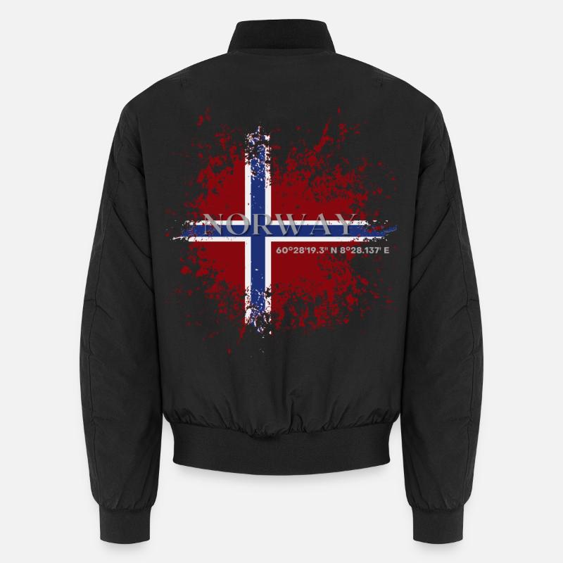 Drapeau de la Norvège grunge Bomber unisexe
