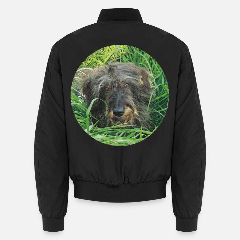Cute wire-haired dachshund - wire-haired dachshund dachshund Unisex Bomber Jacket