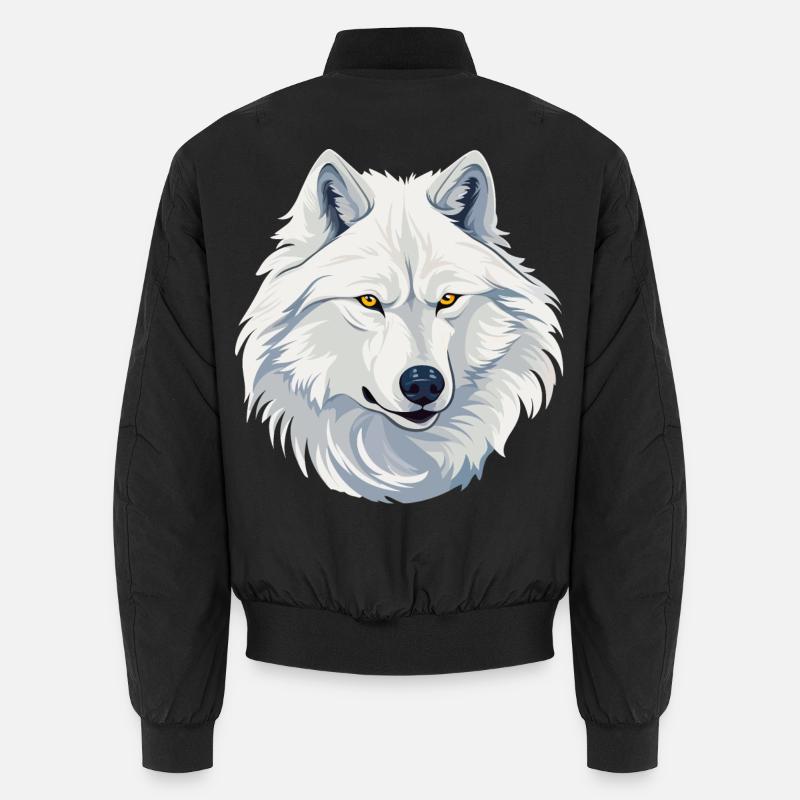 Loup Blanc - Bomber unisexe - noir