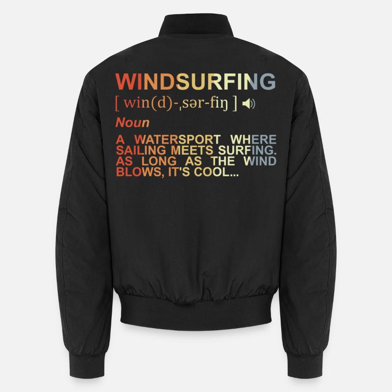 Windsurfing Meaning - Unisex Bomber Jacket - black