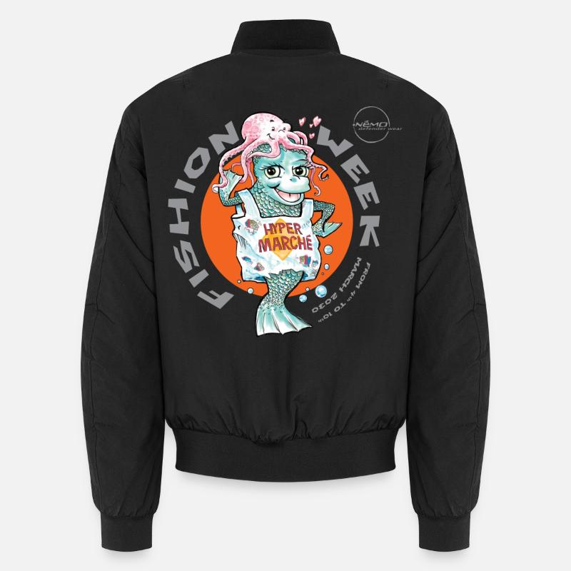 Fishion Week by . Nemo - Unisex Bomber Jacket - black