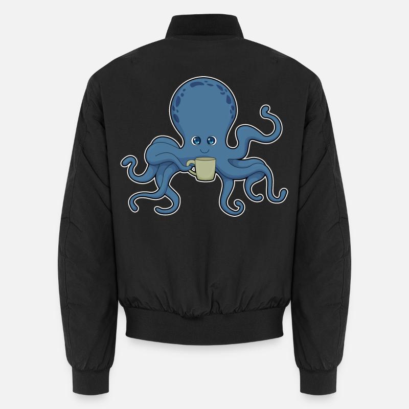 Krake Becher - Unisex Bomberjacke - Schwarz