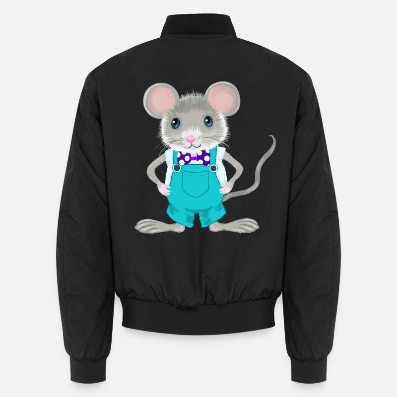 Cute and elegant little mouse Unisex Bomber Jacket