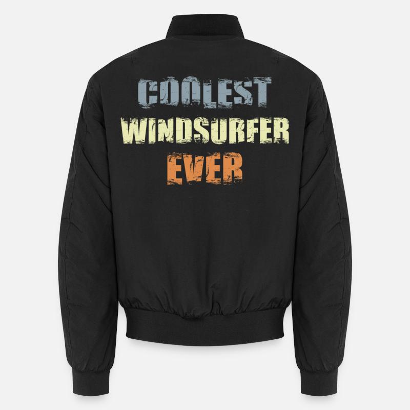 Cooler Windsurfer - Unisex Bomberjacke - Schwarz
