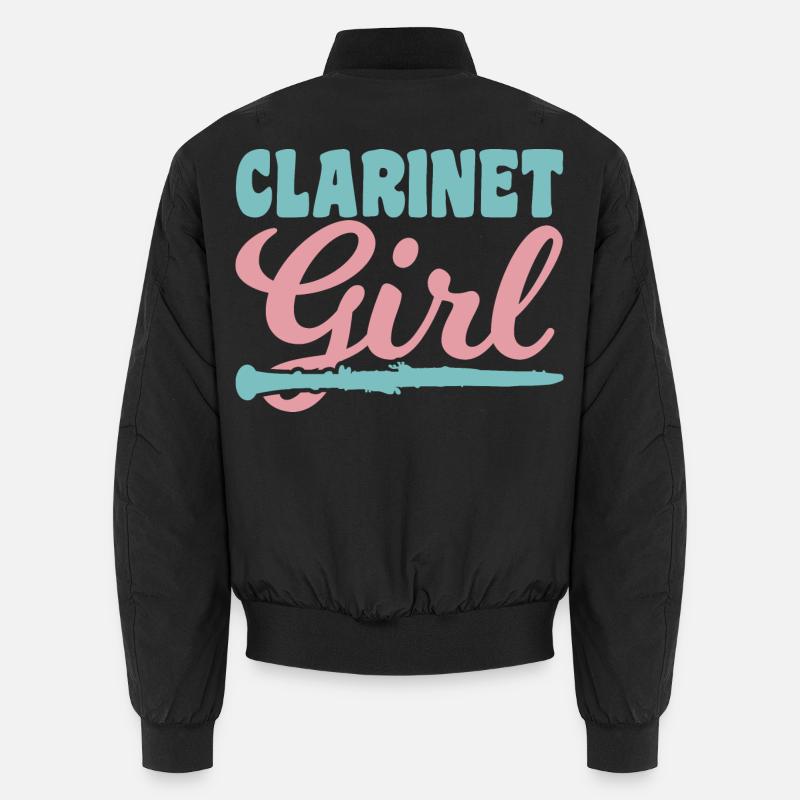 Clarinet player - Unisex Bomber Jacket - black