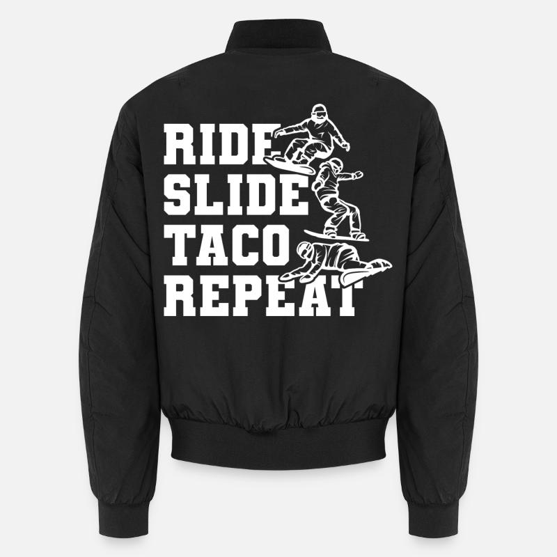 Snowboard Taco - Unisex Bomberjacke - Schwarz