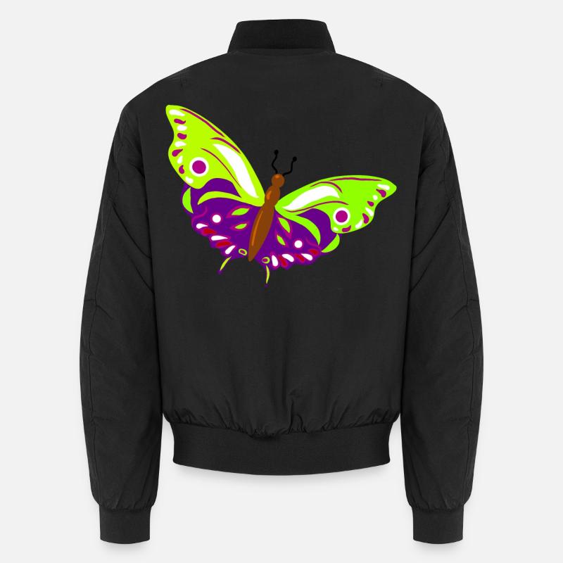 Illustration de papillon multicolore Bomber unisexe
