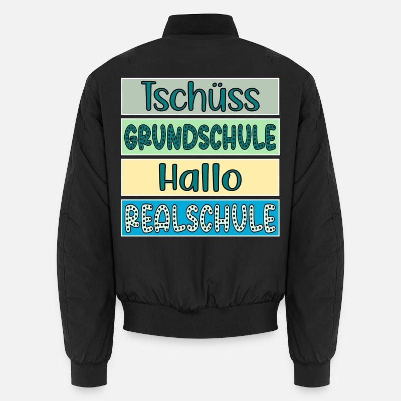 Tschüss Grundschule Hallo Realschule Schulwechsel Unisex Bomberjacke