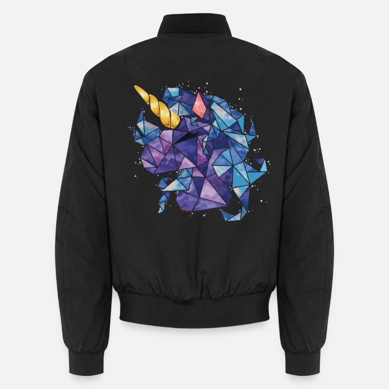 Einhorn Luna Chibi Kind - Unisex Bomberjacke - Schwarz