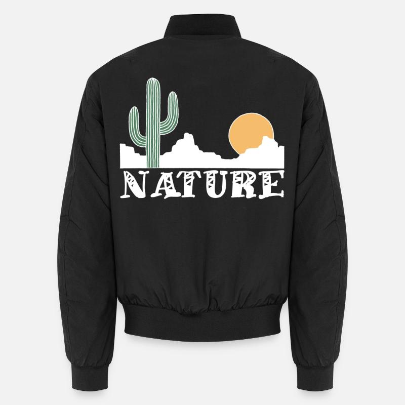 Nature and white desert - Unisex Bomber Jacket - black