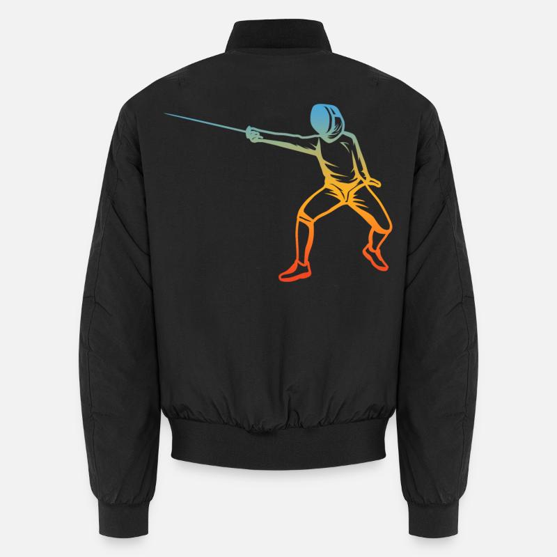 Fencing Drawing Unisex Bomber Jacket