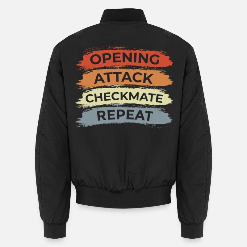 Schach Spruch Unisex Bomberjacke