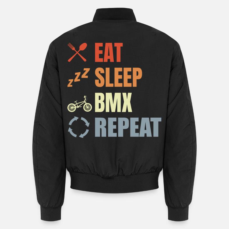 Eat Sleep BMX Repeat Unisex Bomberjacke