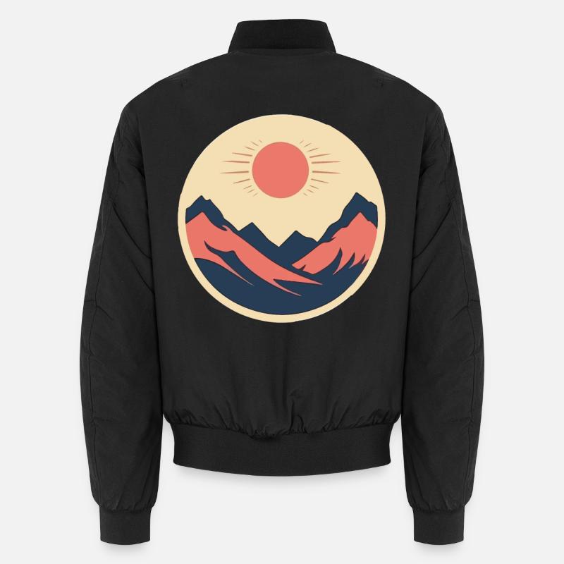 Mountains in sunshine - Unisex Bomber Jacket - black