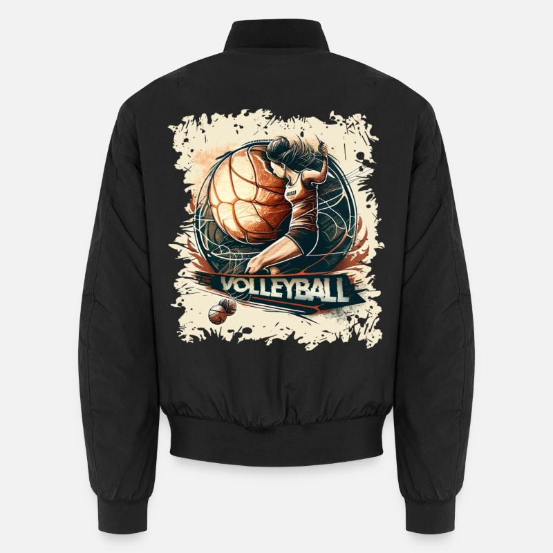 Volleyball - Unisex Bomber Jacket - black