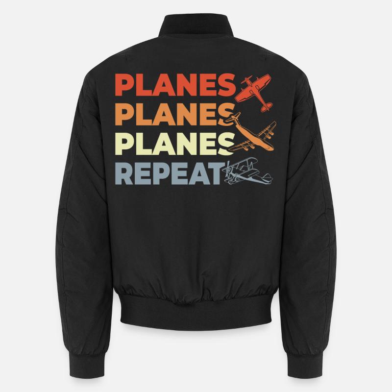 Airplane enthusiasts - Unisex Bomber Jacket - black