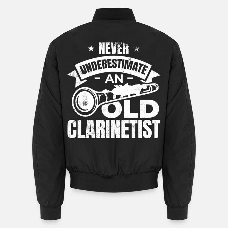 Clarinets Grandpa - Unisex Bomber Jacket - black