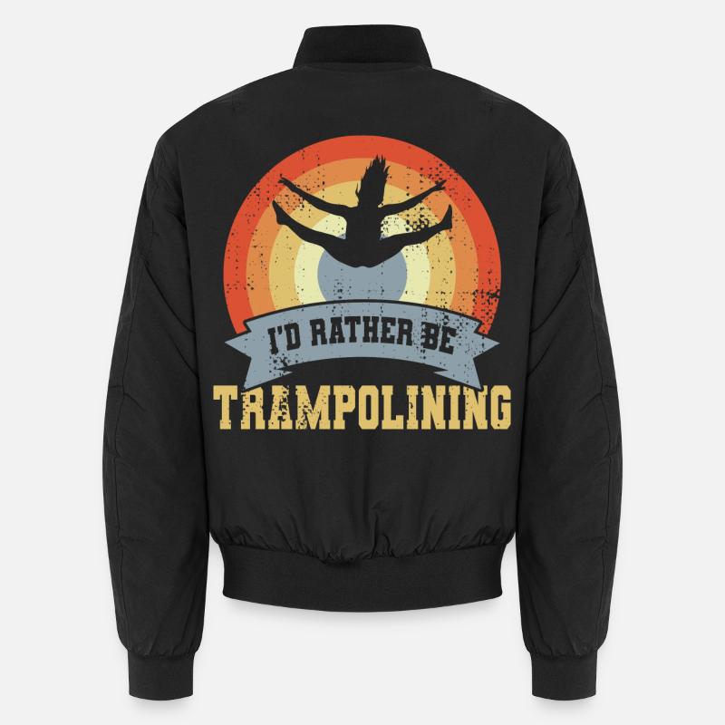 Trampoline saying - Unisex Bomber Jacket - black