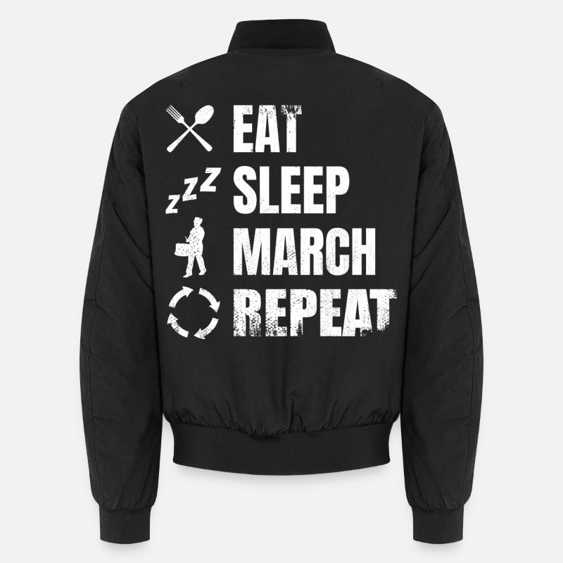 Drum Player Daily Routine - Unisex Bomber Jacket - black
