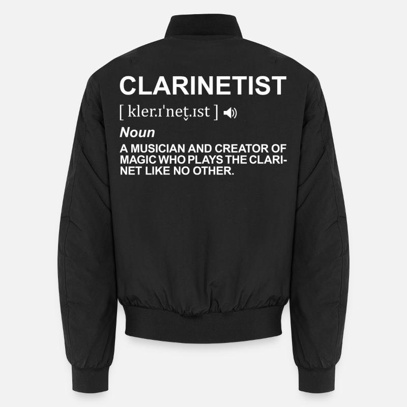 Clarinet player definition - Unisex Bomber Jacket - black