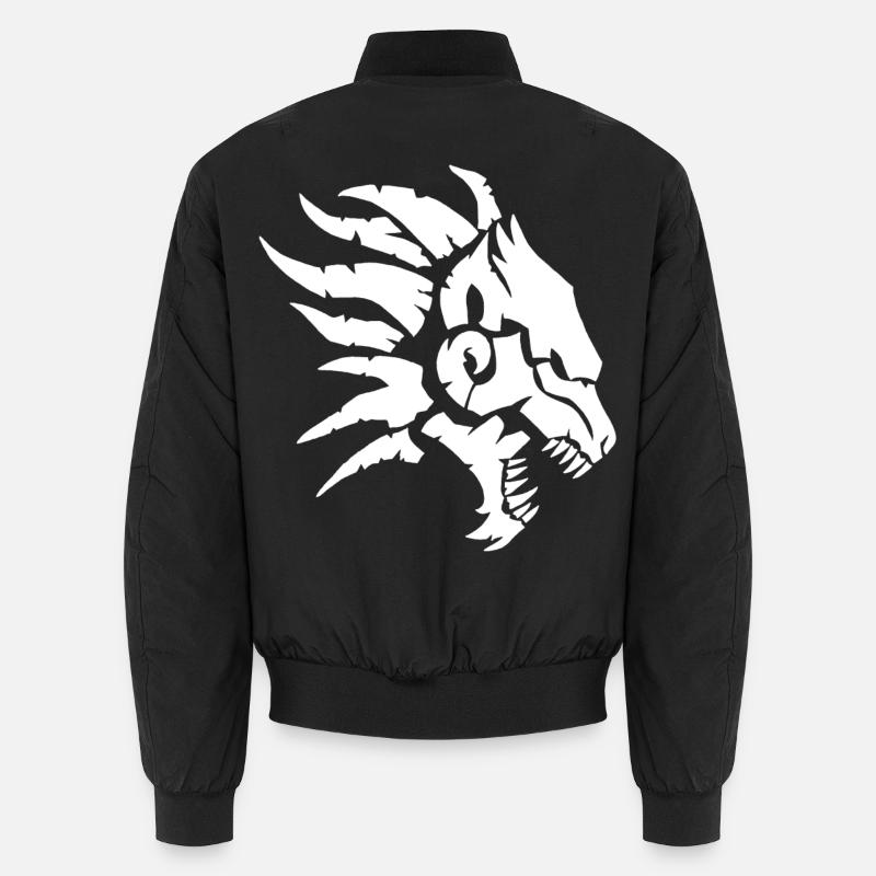 The Infernal Beast (White) - Unisex Bomber Jacket - black