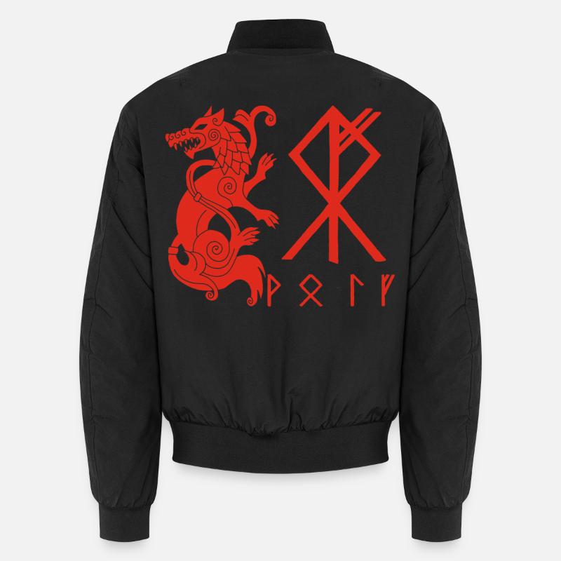 Red Wolf Fenrir Unisex Bomber Jacket
