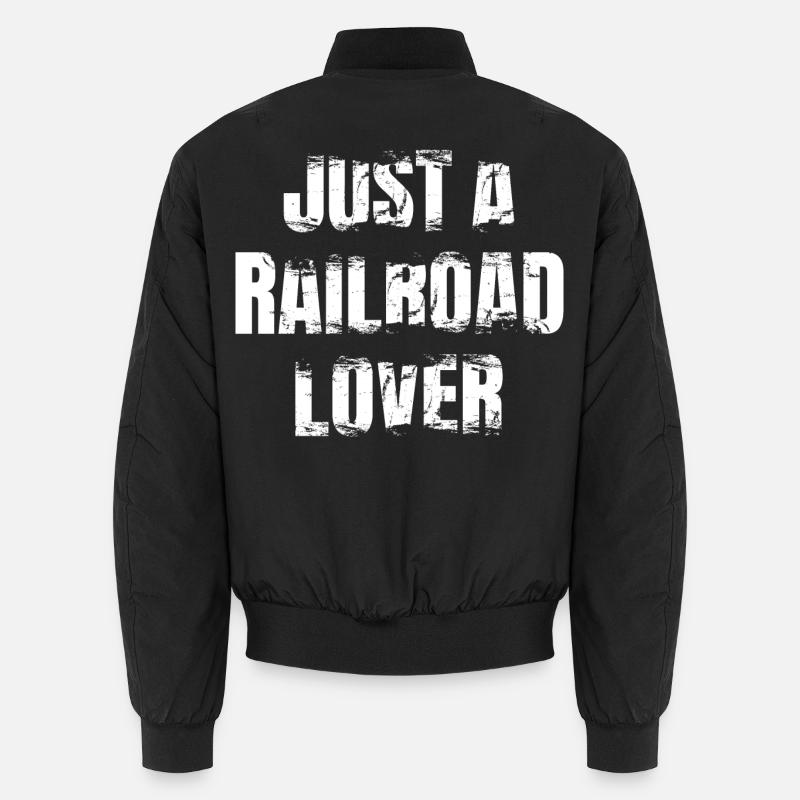 Train lovers - Unisex Bomber Jacket - black