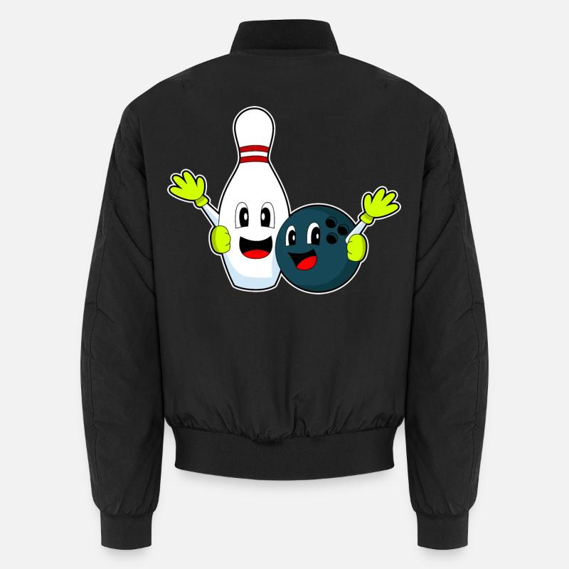 Bowling-Pin Bowling Bowlingkugel - Unisex Bomberjacke - Schwarz