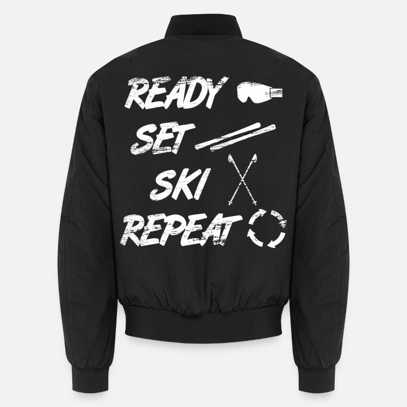 Spruch Skifahrer Unisex Bomberjacke