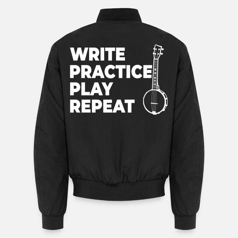 Writing, practicing, playing, repeating Unisex Bomber Jacket