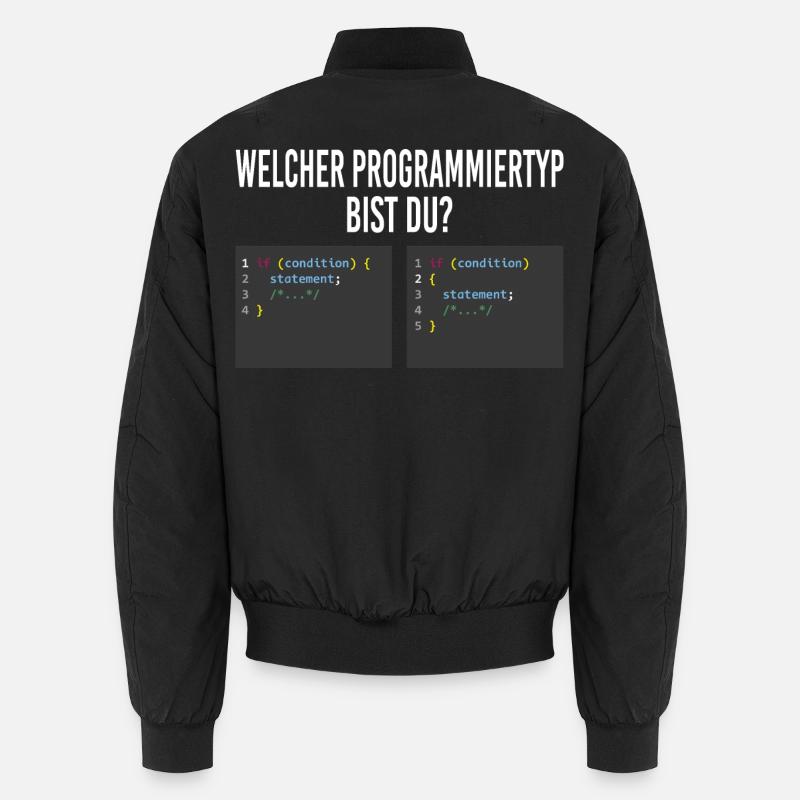 Welcher Programmiertyp bist du? Unisex Bomberjacke