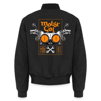 MOTORCAT 02 - Bomber unisexe - noir - Dos - AI Model Male 185 light (185cm)