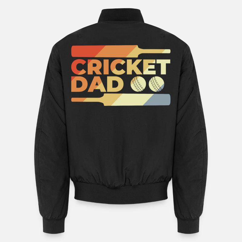 Funny Cricket Daddy - Unisex Bomber Jacket - black