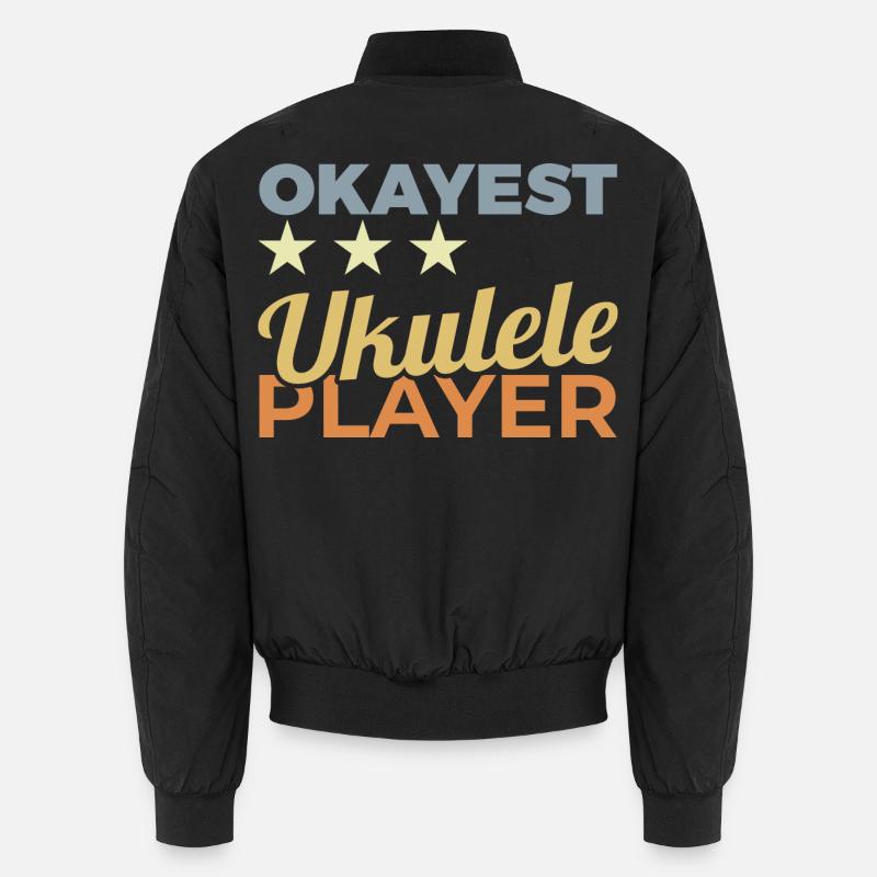 Average ukulelist - Unisex Bomber Jacket - black