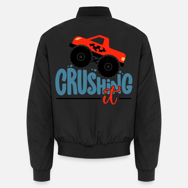 Crushing It Hotrod Grafik Unisex Bomberjacke