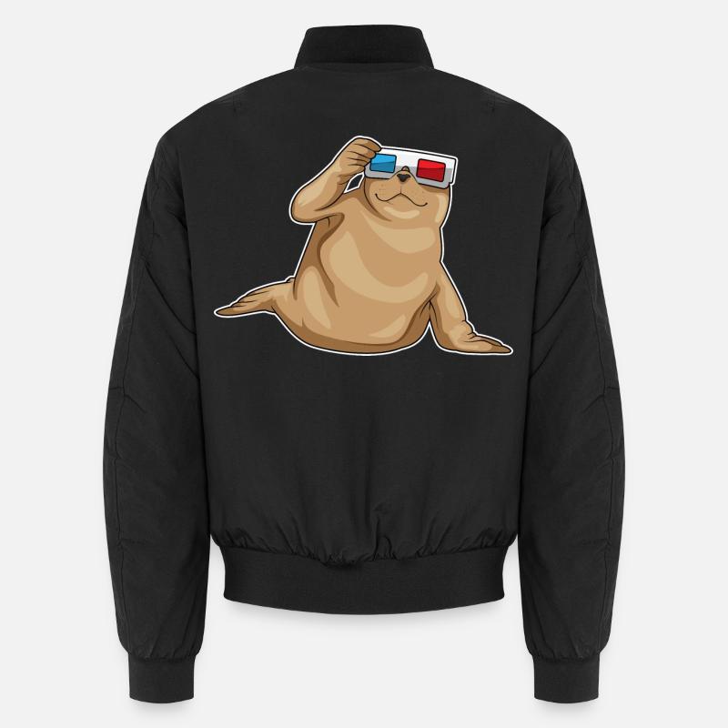 Seal goggles - Unisex Bomber Jacket - black