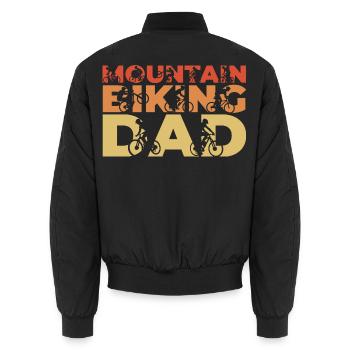 Lustiger Mountainbiker Vater - Unisex Bomberjacke - Schwarz - Hinten - AI Model Male 185 light (185cm)