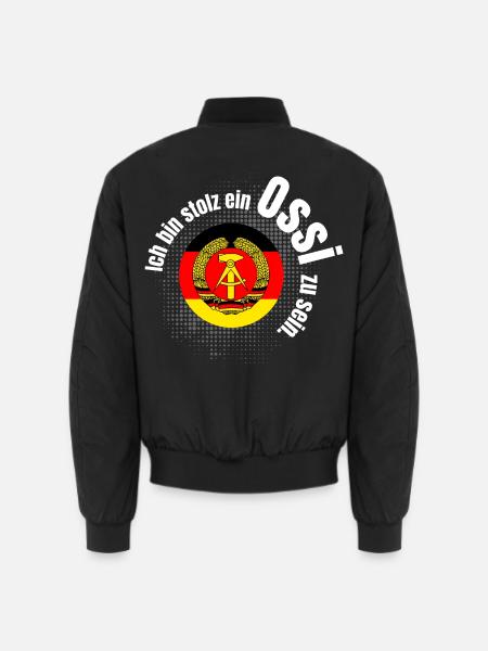 Ostalgie ossi stolz sachsen humo seid bereit ddr o - Unisex Bomberjacke - Schwarz